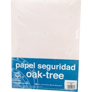 PAQUETE DE PAPEL SEGURIDAD ROSA T.CARTA 100 HOJAS