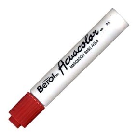 MARCADOR ACUACOLOR ROJO BEROL 119231