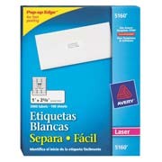 PAQ.ETIQUETAS BLANCAS 1X2 5/8 AVERY 5160
