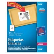 PAQ. ETIQUETAS BLANCAS 3 1/3X4 AVERY 5164