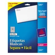 PAQ. ETIQUETAS BLANCAS 1/2X13/4 AVERY 5267