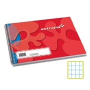 CUADERNO F. ITALIANA 5mm  ESTRELLA C/100 HOJAS 172