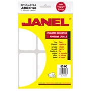 PAQ. DE ETIQUETAS ADHESIVAS BLANCAS JANEL N.25