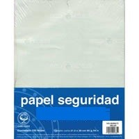 PAQUETE DE PAPEL SEGURIDAD  AZUL T.CARTA 100 HOJAS