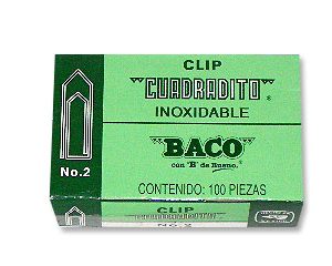 CLIP BACO CUADRADO NIQUELADO N.2 CUADRI2
