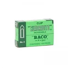 CLIP BACO CUADRADO NIQUELADO N.3 CUADRI3