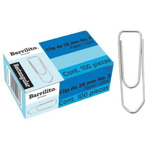 CLIP DE 28 MM CUADRADITO N. 2 BARRILITO CLP28C