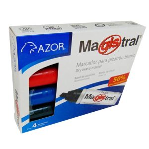 MARCADOR P.PIZARRON MAGISTRAL METAL C/4 AZOR 830-4