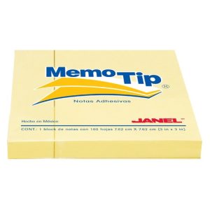 BLOCK MEMO TIP NOTAS ADHESIVAS 3X3″  JANEL 31046P