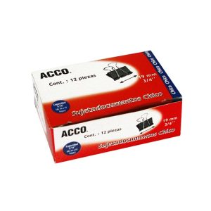 CAJA SUJETADOCUMENTOS CHICO 19 MM ACCO P2462